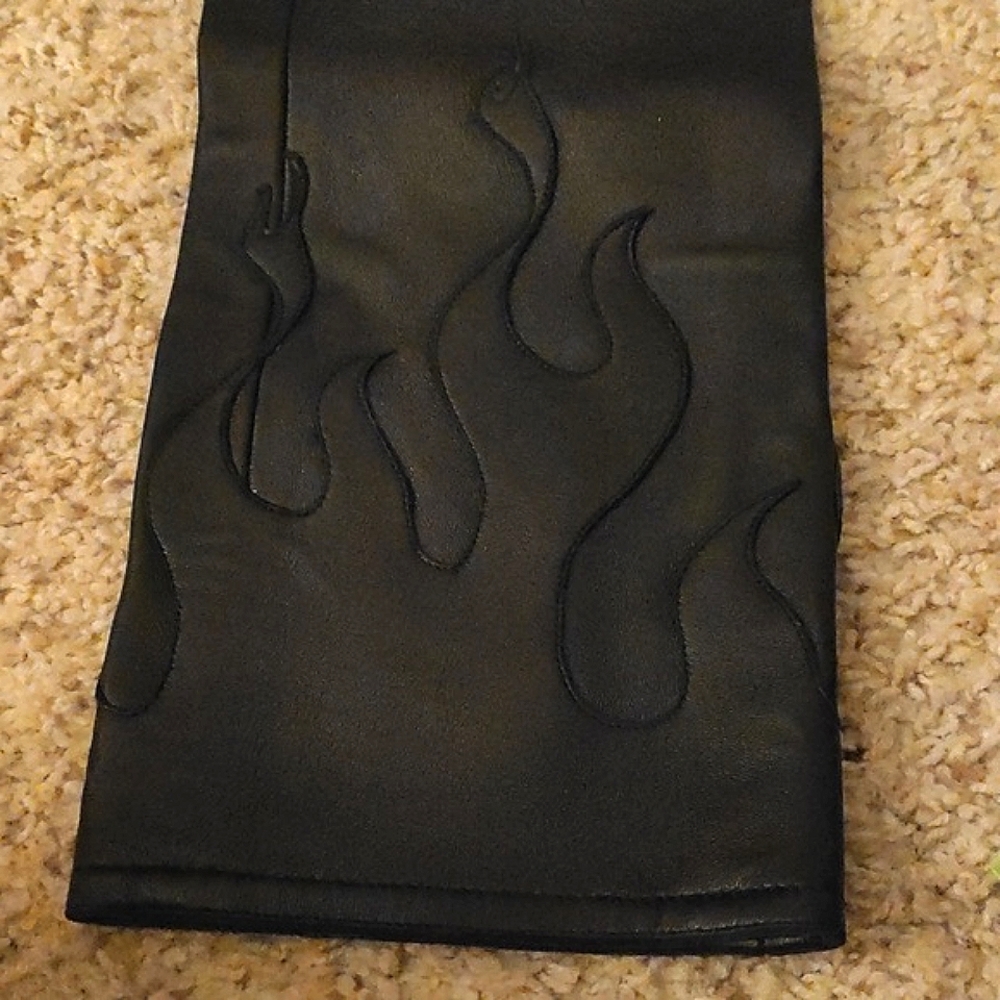 Rhude Leather Flame Rhacer Pants